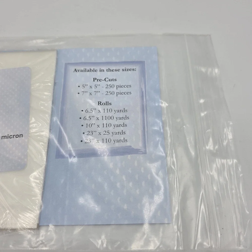 E-Zee Backing & Topping Aqua Supreme 5x5 Water Soluble 20 mic. -50‎ Count Sheets